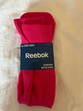 reebok pink all sports socks small